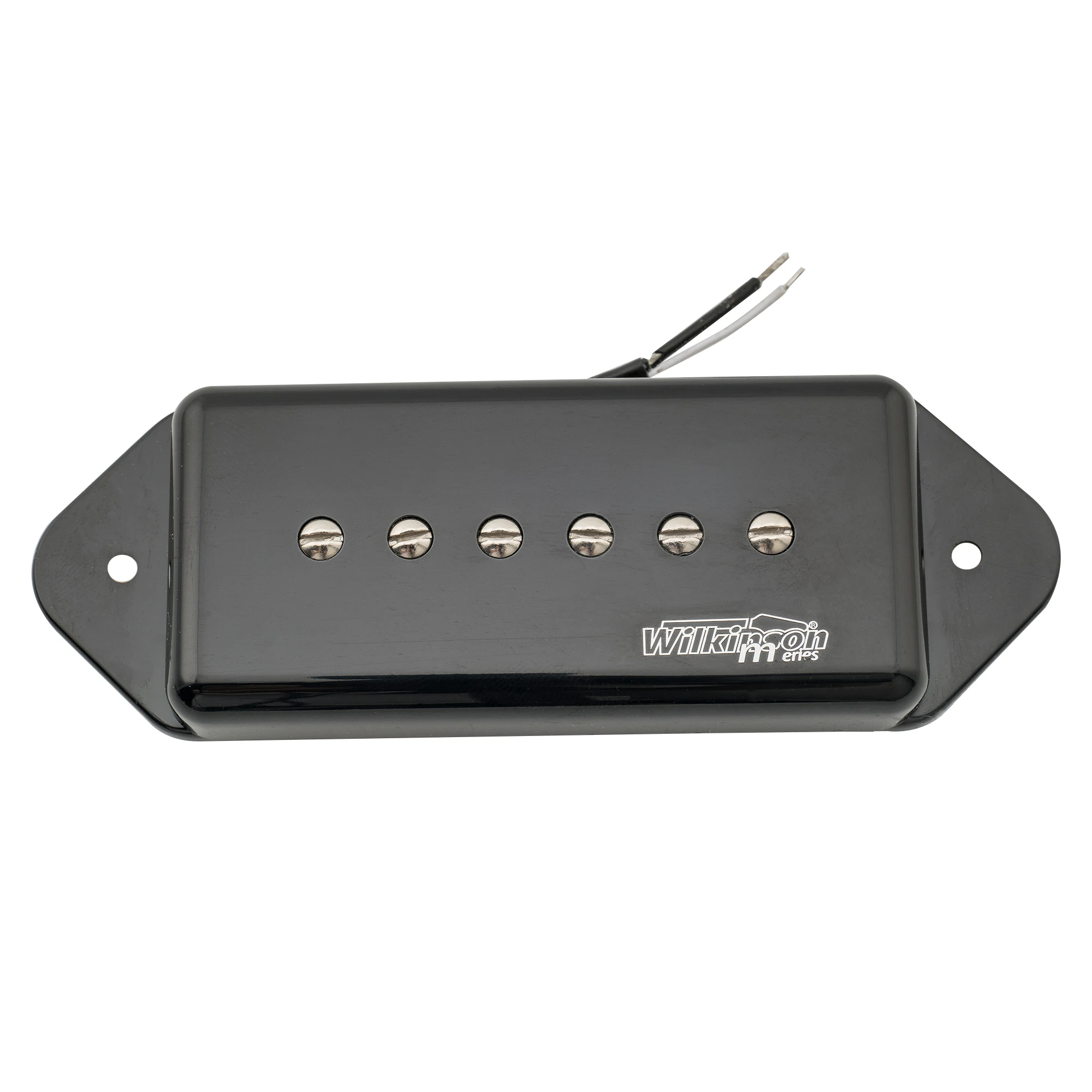 Wilkinson M Series Low Gauss Iconic Sound Ceramic P90 Dogear Style Single Coil Neck Bridge Pickup for SG LP Style Guitar, Black