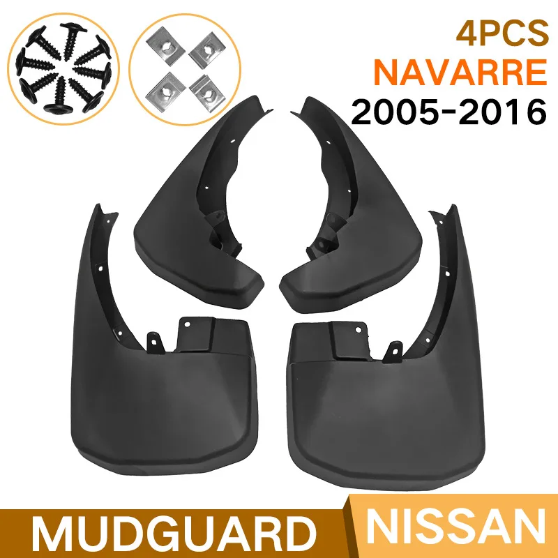 

For Frontier Navarre 2005-2016 Car Molded Mud Flaps Splash Guards Mudguards Front Rear Styling Front Rear Wheel Accessories