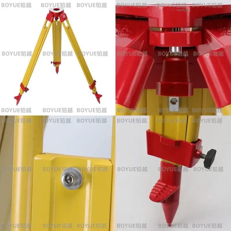 Heavy Duty Wood Tripod with Twist Lock and Carrying Strap Professional Stable Stand for Surveying Measuring Equipment