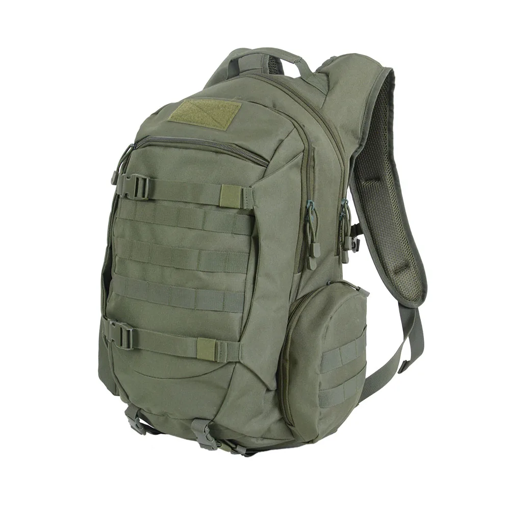 Mochila tática de tubarão plana camuflagem para homens, grande capacidade, ombro, camping, caminhadas, ao ar livre, 45L, novo
