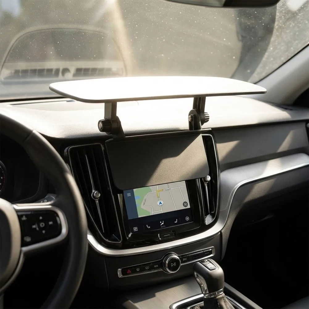 Sun Visor for Car Center Console For Display Anti-Glare Matte ABS 26.8 x 5.8 cm Heat Resistant Build Sun Visor