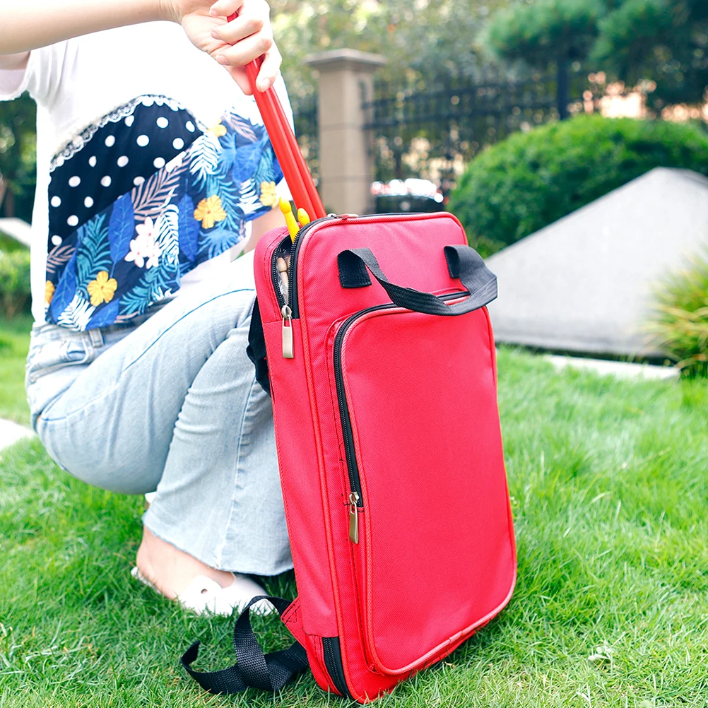 

Waterproof Drum Stick Bag Oxford Cloth Carry Bag Durable Drumstick Holder for Performance Practice Travel Large Red Sturdy
