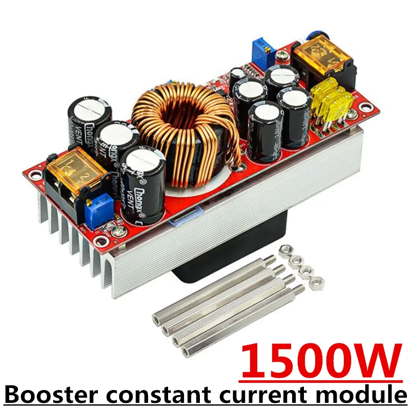 1pcs 1200W Car charging power 1500W 12-60V to 12-90V DC-DC Boost constant voltage constant current adjustable power module