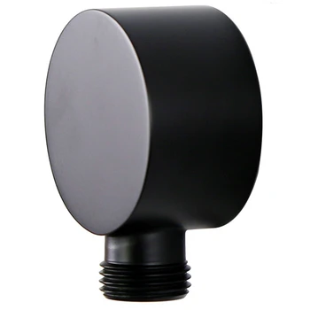 シャワーホースコネクタ,壁供給用,肘,真ちゅう,丸型,水出口,黒アクセサリー,g1,2インチ