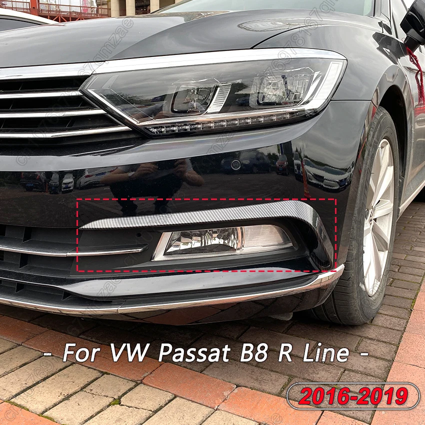 

Pair Car Front Bumper Lip Splitter Side Air Vent Intake For Volkswagen VW Passat B8 R-Line 2016-2019 Fog Lamp Frame Eyebrow Trim