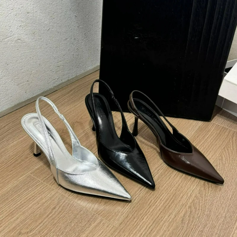 

Women's High Heels Pointed Toe Sandals Sexy Solid Color Office Pumps Elegant Slip on Single Shoes Thin Heel Women Shoes Tacones