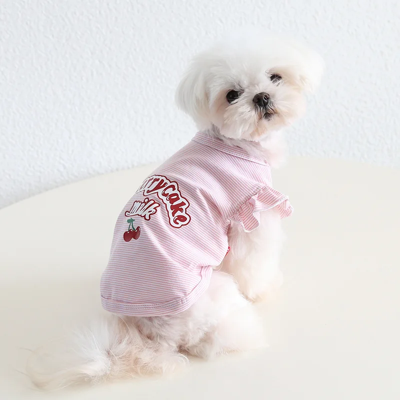 Pet Dog Couple Clothes Pets Tshirt dog Skirt lover clothing Cotton Puppy Outfit Dress Spring Summer For Dogs Vest Cat Costume