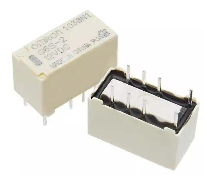 NEW (10pcs)Original G6S-2 DC5V DC12V DC24V signal relay 7.3*14.8mm 8-pin 2 open and 2 closed G6S-2