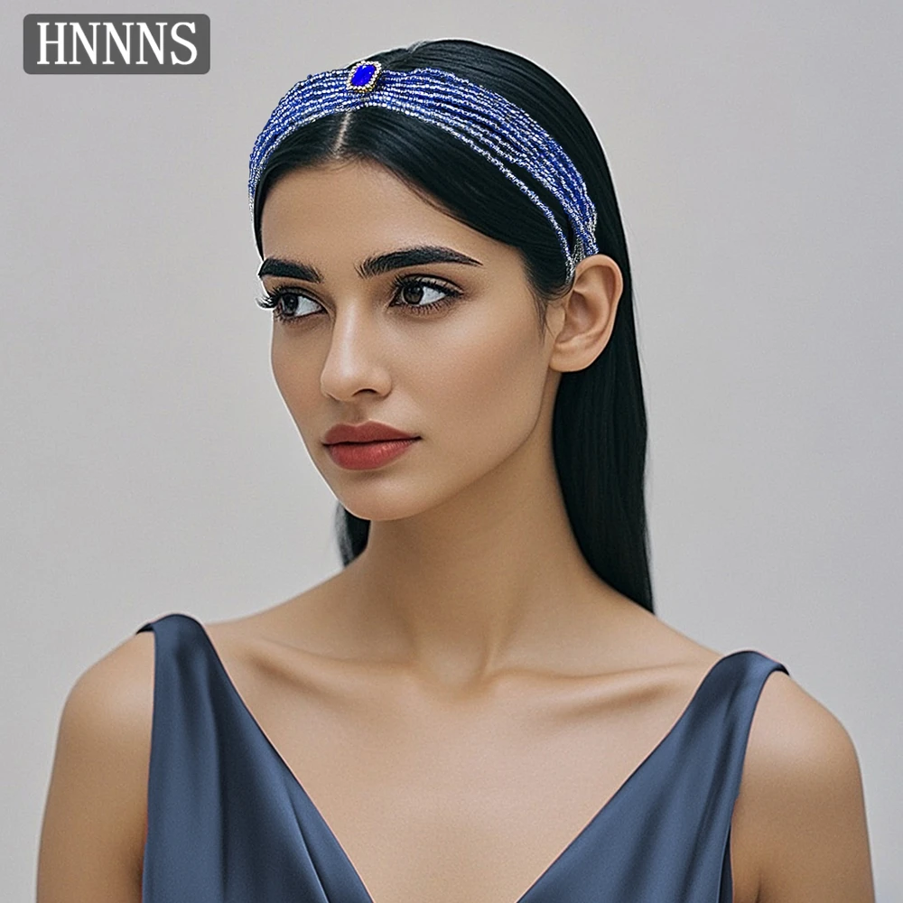 

TOPQUEEN Fashionable Bridal Weddings Bead Headband Handmade Rhinestone Exquisite Women's Banquet Party Hair Accessories YXA163