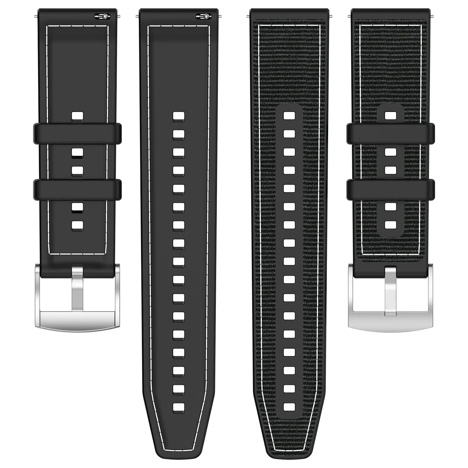 Offizielles Armband für Huawei Watch GT 5 4 46 mm Uhr 4 5 Pro GT 3 2 Pro 46 mm 22 mm Nylon-Sport-Verbund-Silikonarmband – Detail 7