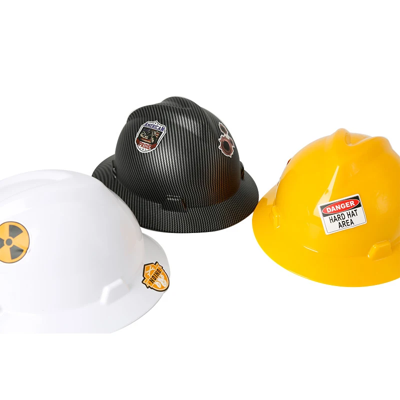 Full Brim Safety Helmet CE Hard Hat Stickers V Shape Construction Work Cap Lightweight High Strength Railway Protective Hard Hat