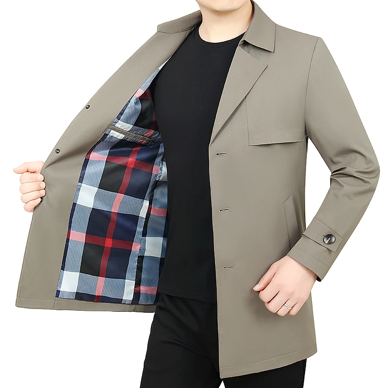 Chaqueta cortavientos para hombres de mediana edad, de alta calidad, a la moda y bonita, ropa holgada e informal de primavera y otoño, papá bu