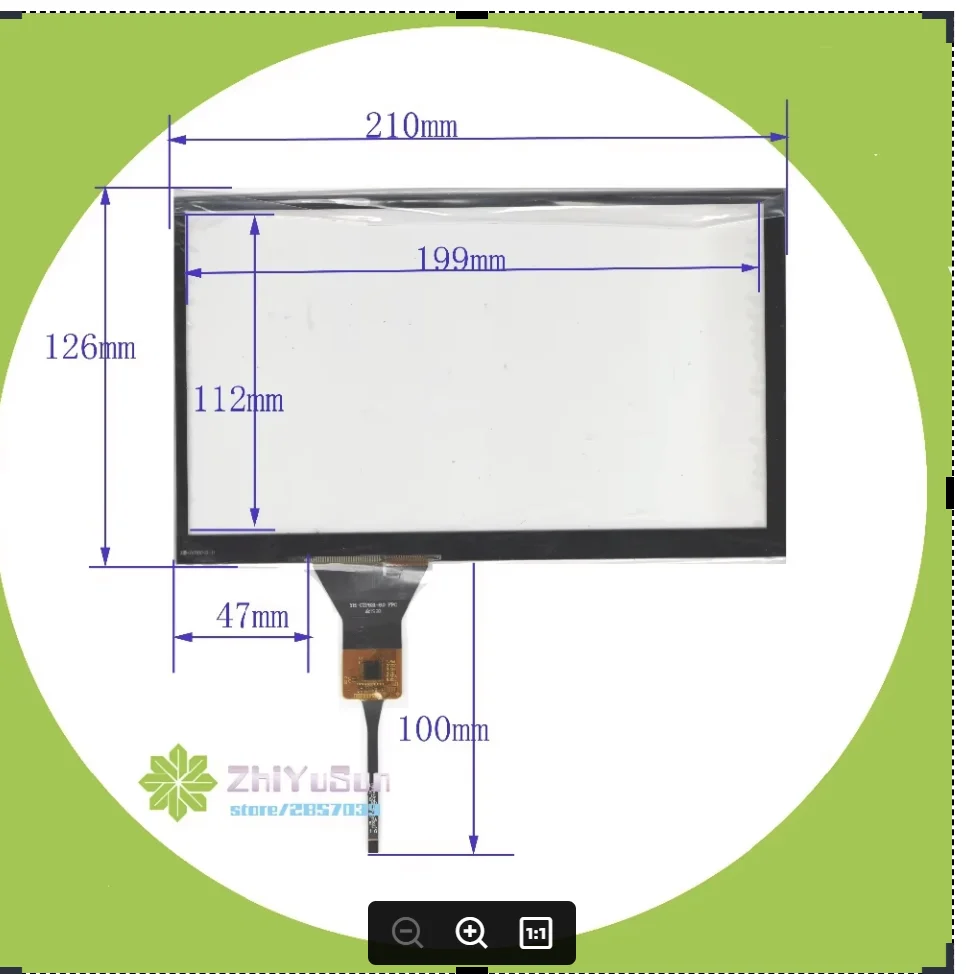 NEW YH-CTP831-8.0 9inch Capacitive Screen For GPS CAR 210mm*126mm Touchsensor 210*126 Touchglass Digitizer