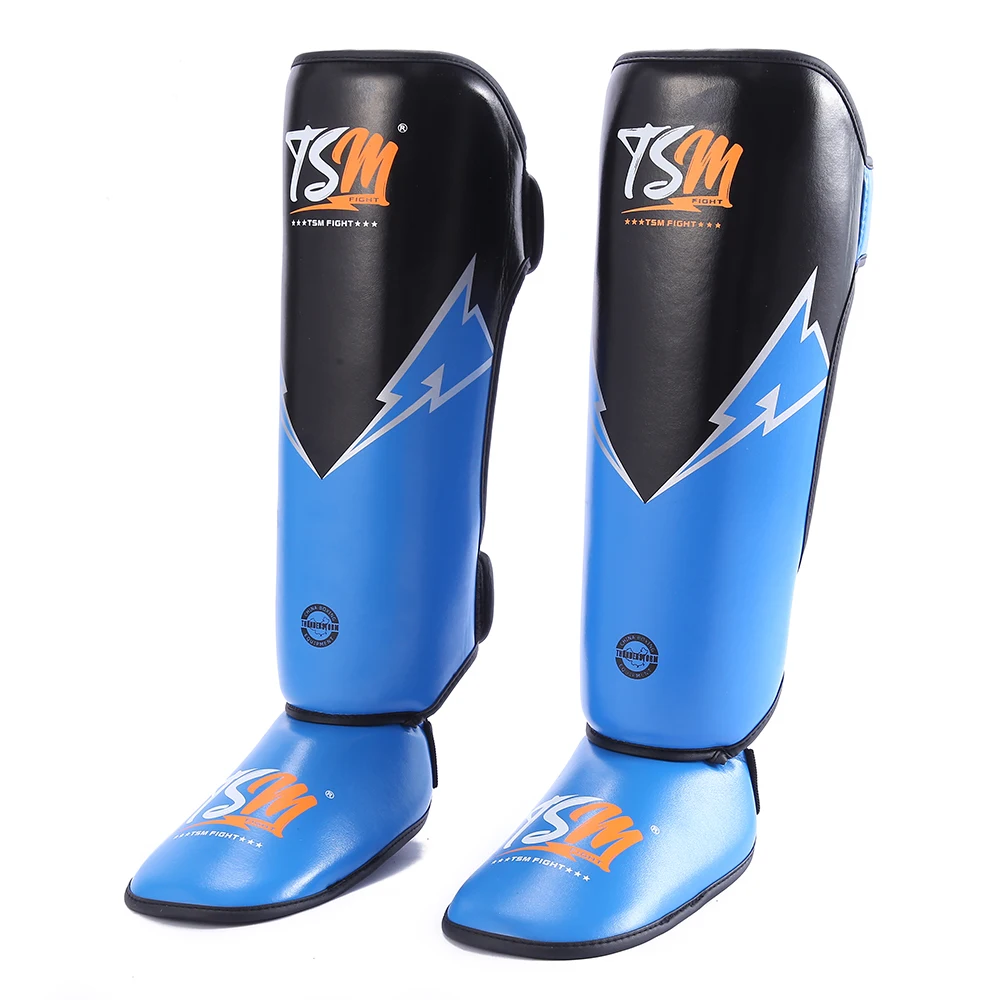 TSM Boxing Leg Guard Muay Thai Shin Guard and Foot Back Sanda Combat Training for Adults and Children Competition Protection