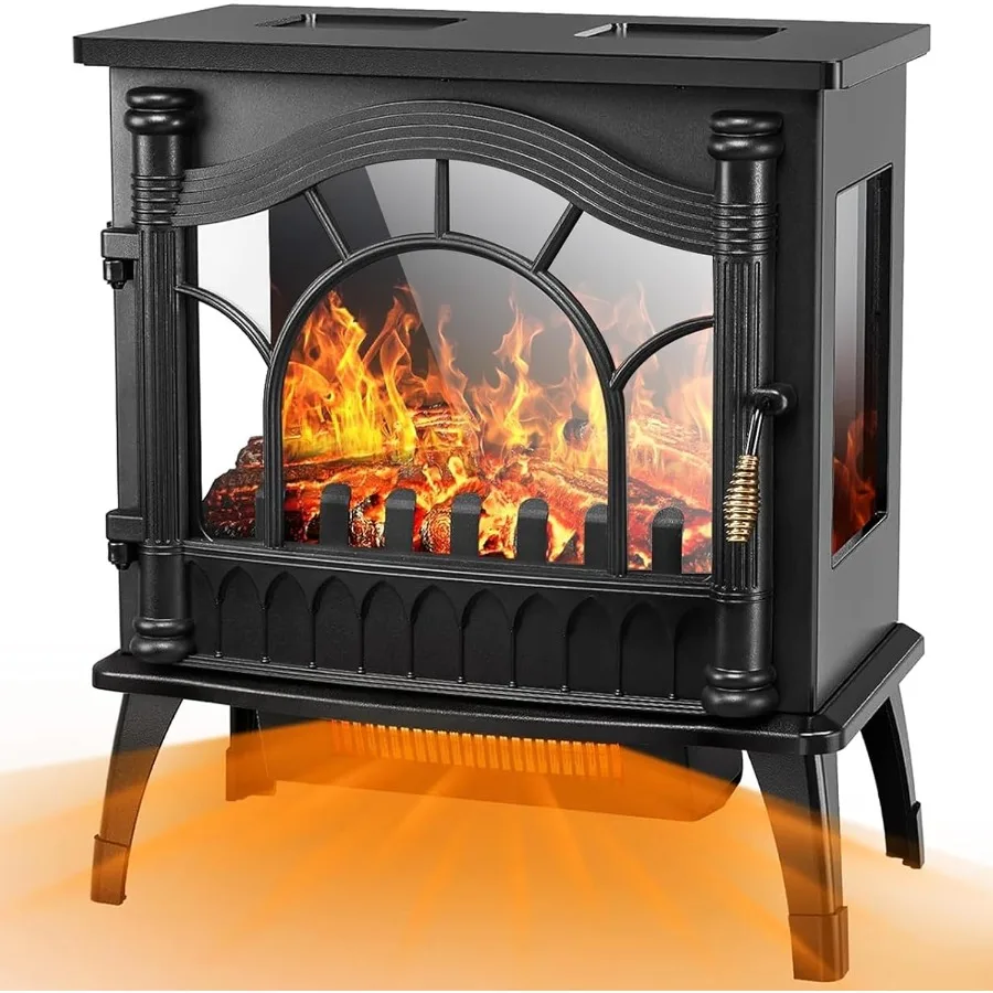 

Electric Fireplace Heater 20'' Infrared Fireplace Heater 1000/1500W with 3D Realistic Flames Effect ETL Certified Low Noise Adj