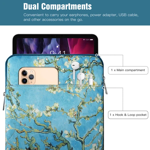 Imagen 2 del producto Funda para tableta de 9-11"" para iPad de 11 pulgadas A16 2025, iPad 10.a generación, 10.9"", iPad 10,2"", iPad Air 11 pulgadas Gen 10,9"", Galaxy Tab A9+