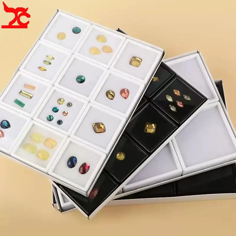 Wholesale Loose Gemstone Display Box Gem Storage Case Diamond Zircon Bare Stone Jewelry Showcase Box for Jeweler Collection
