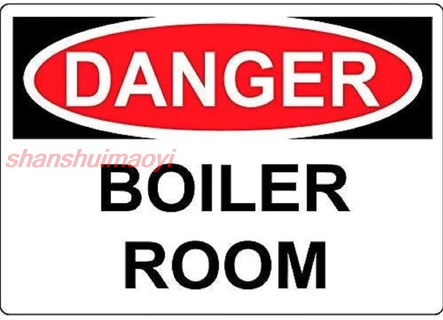 Tin Sign Danger Boiler Room Vinyl Label Decal Sticker 8