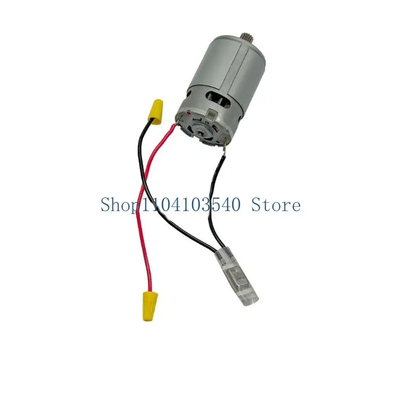 02DC Chainsaw Motor Part For Repair Installation, 21V Replacement Motor With Metal Housing And 14-Tooth Gear Layout