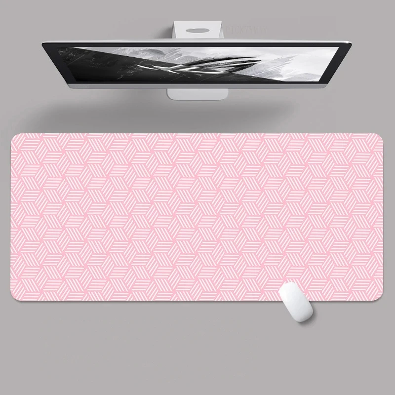 Black White Art Line 80x30cm Lock Edge Mousepads Large Mousepad Keyboard Mats Mouse Mat Beast Desk Pad for Gift Mouse Pads