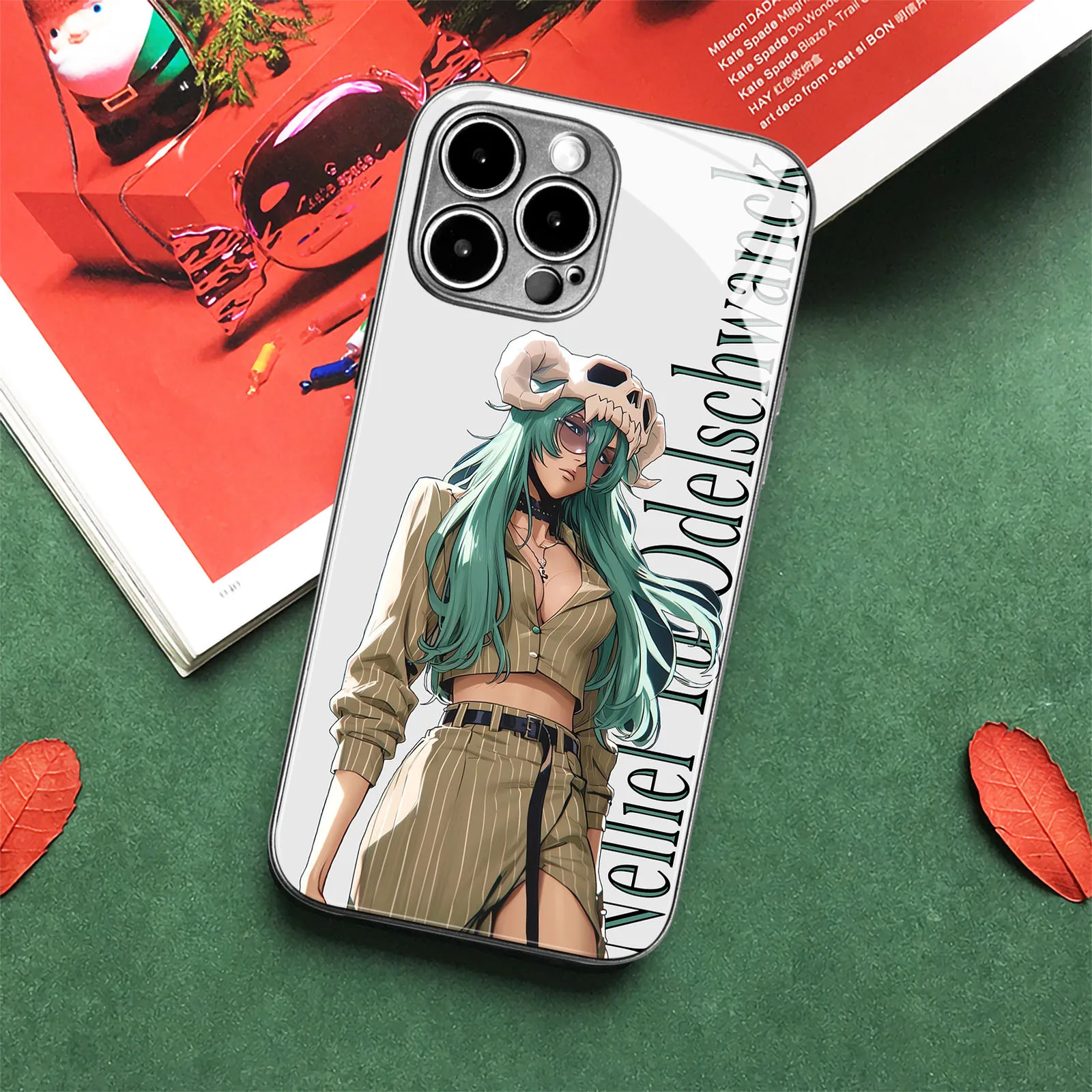 

Nelliel Аниме Серебристый ТПУ закаленное стекло цвета телефонный чехол для IPhone 7, 8, 15 Plus, Xr, X, Xs, 12, 13 Mini, 11, 14, 15 Pro Max
