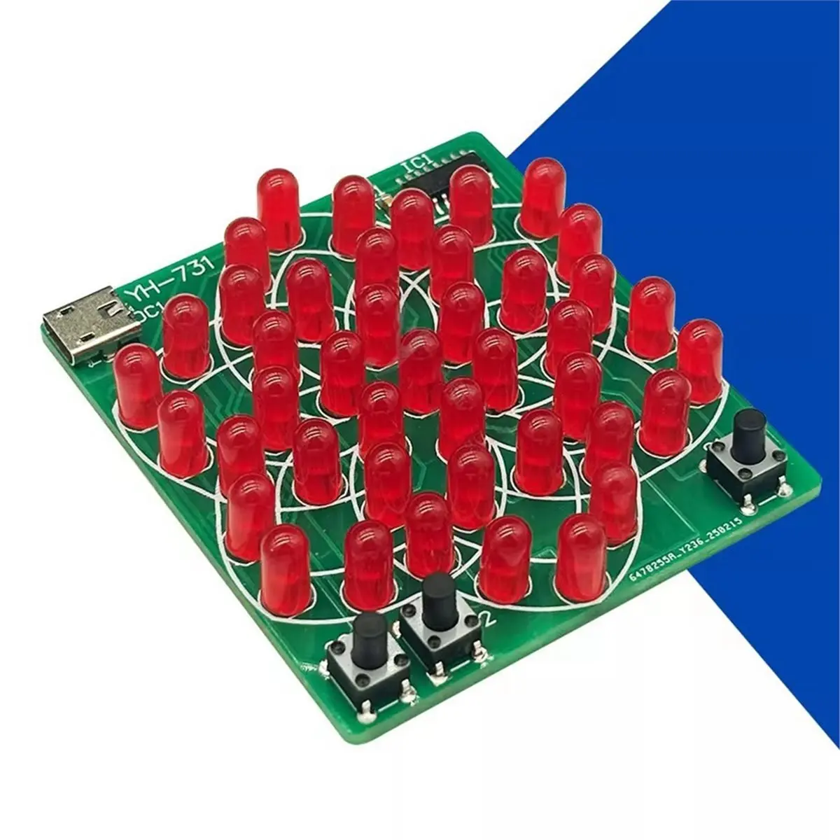 ABIU DIY Electronic Kit Electronic Windmill Flowing Water Light 43 LED 5V Fun Soldering Component Practice Kit