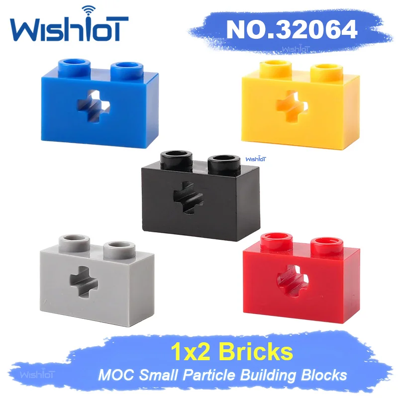 

Высокотехнологичные детали MOC Технический строительный блок MOC 1x2 Кирпич 1-осевое отверстие 32064 Подходит для всех брендов Игрушка из мелких частиц