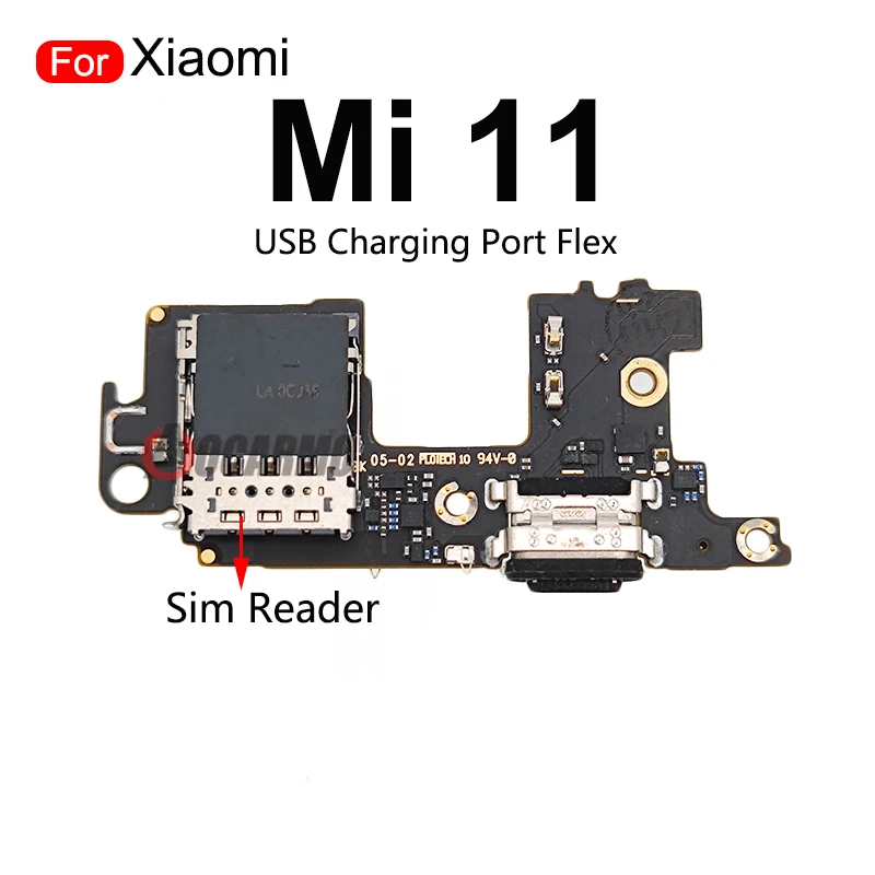 For Xiaomi 11 Mi11 Main Motherboard Connection LCD Flex + USB Charging Dock Charger Port With Sim Reader Flex Cable