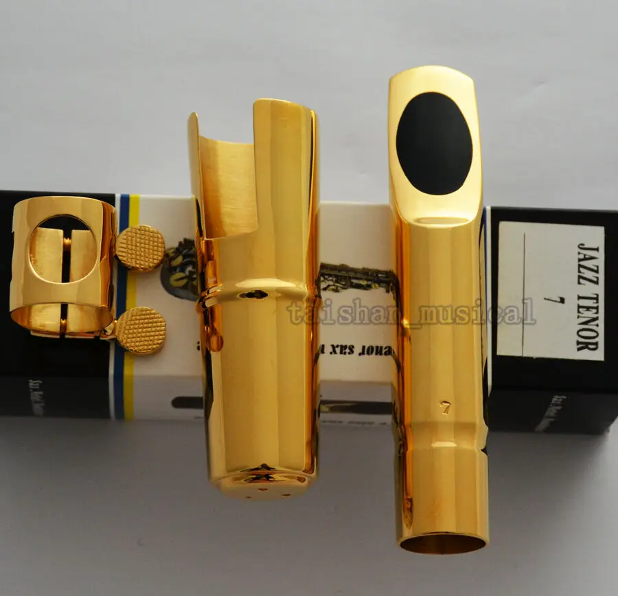 

TOP QUALITY Gold Plated Jazz Tenor Saxophone Metal Mouthpiece For Bb sax Size 7 2025