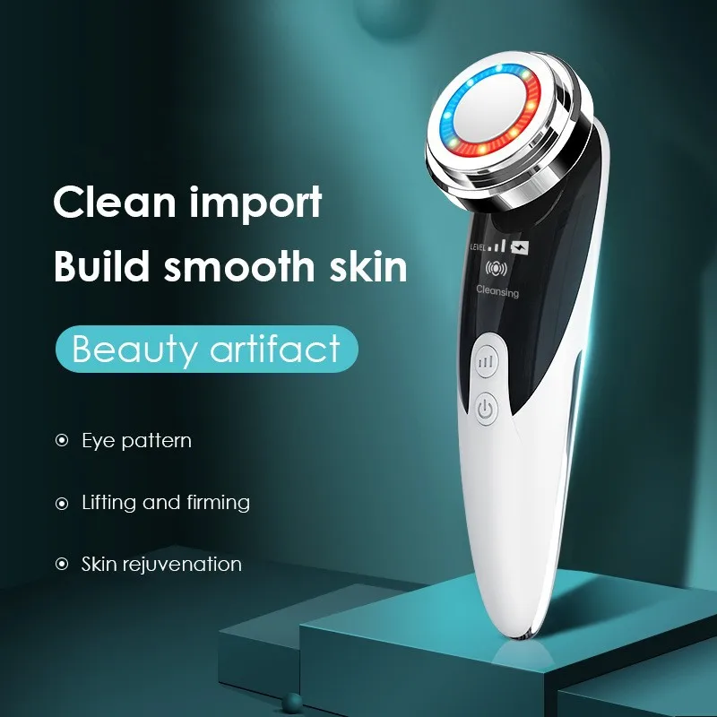 Face Cleaning Photon Massage Instrument Face Lifting LED RF Wrinkle Removing and Moisturizing Beauty Instrument