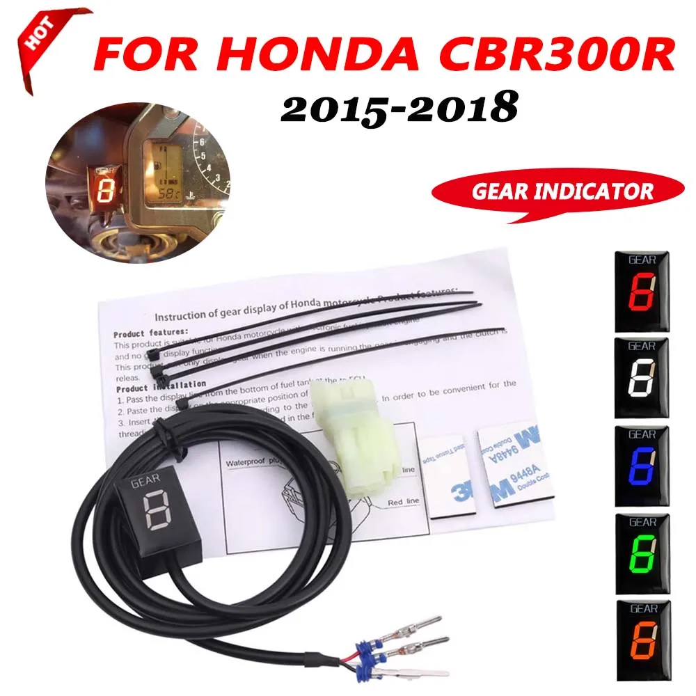 

For Honda CBR300R CBR 300 R 300R 2015 2016 2017 2018 Motorcycle Accessories 1-6 Speed Gear Display Indicator Digital Meter