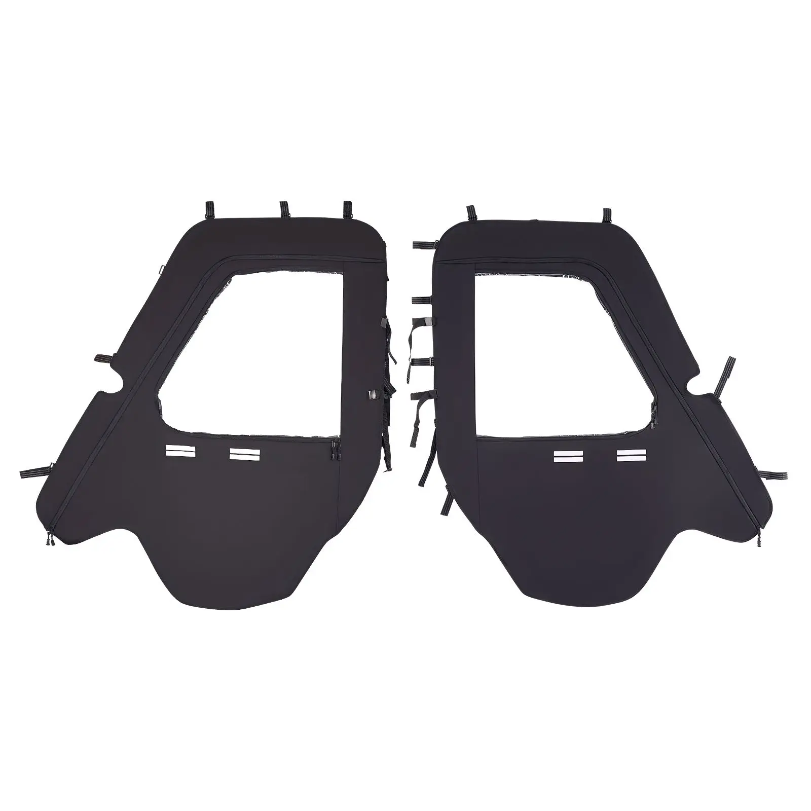 Cab Enclosure Upper Doors, Compatible with Hisun 500 700/Axis 500 700, Soft Upper Doors, Windproof & Waterproof Upgraded Zipper UTV Soft Side Window Kit, Work with Side Mirrors and Windshields