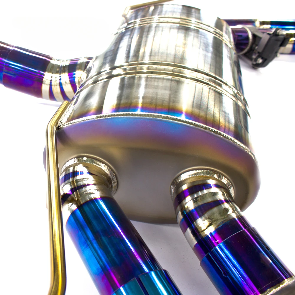 Selling Titanium Exhaust Valve System Oval Muffler Catback Exhaust System for S3