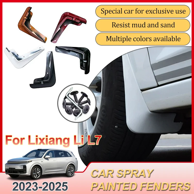 

For Li L7 Accessories Lixiang L7 2023 2024 2025 Car Fender Mud Flaps Splash Guard Mudguards Baking Paint Mudflaps Auto Body Kits