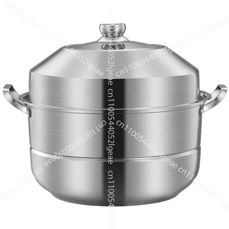 

Steamer, stainless steel thickened two-layer steamer, steamed bread pot, household double-layer induction cooker, gas stove
