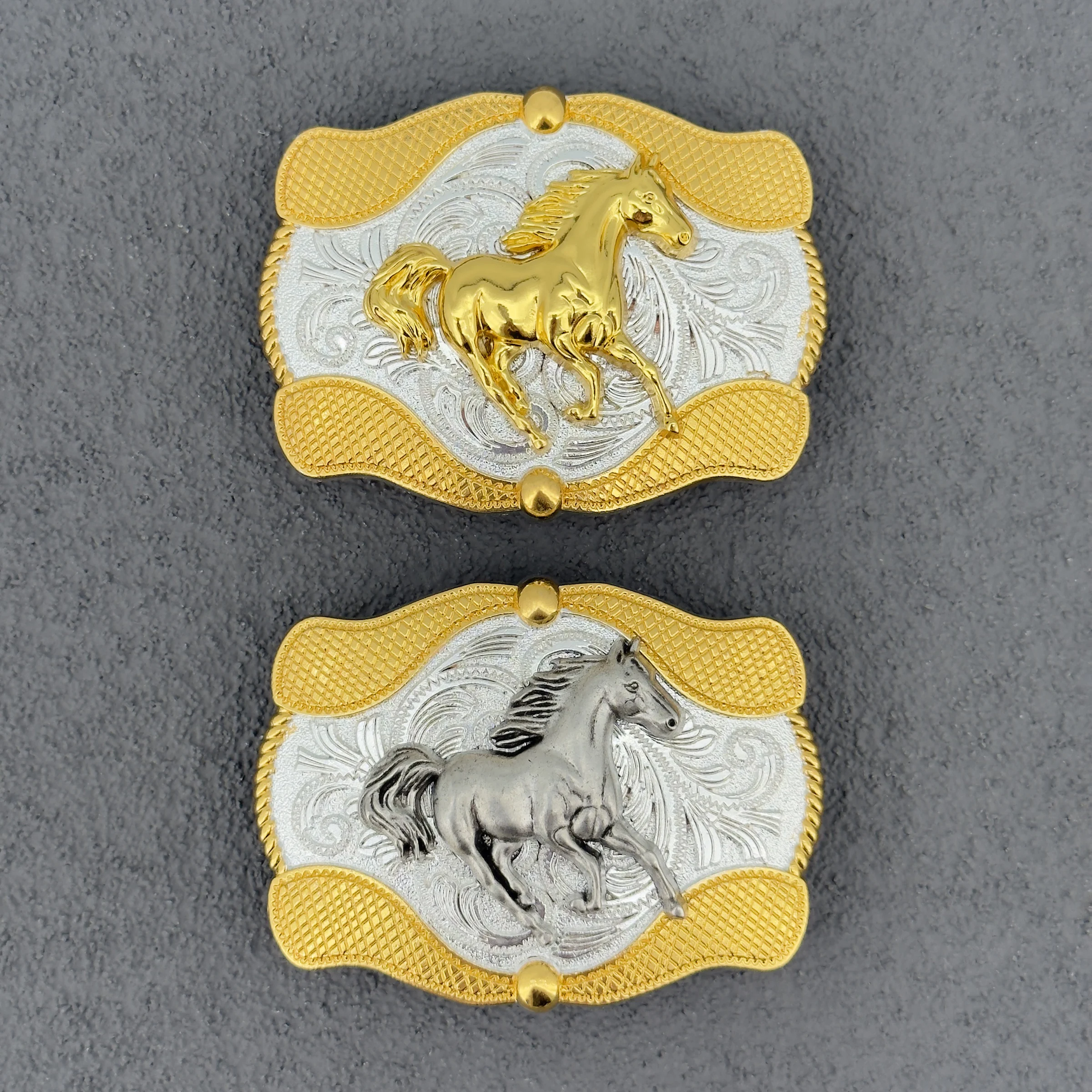 مشبك حزام على الطراز الغربي القديم من قماش الدنيم للرجال والنساء، رأس بإبزيم ناعم متعدد الاستخدامات من سبائك الزنك.