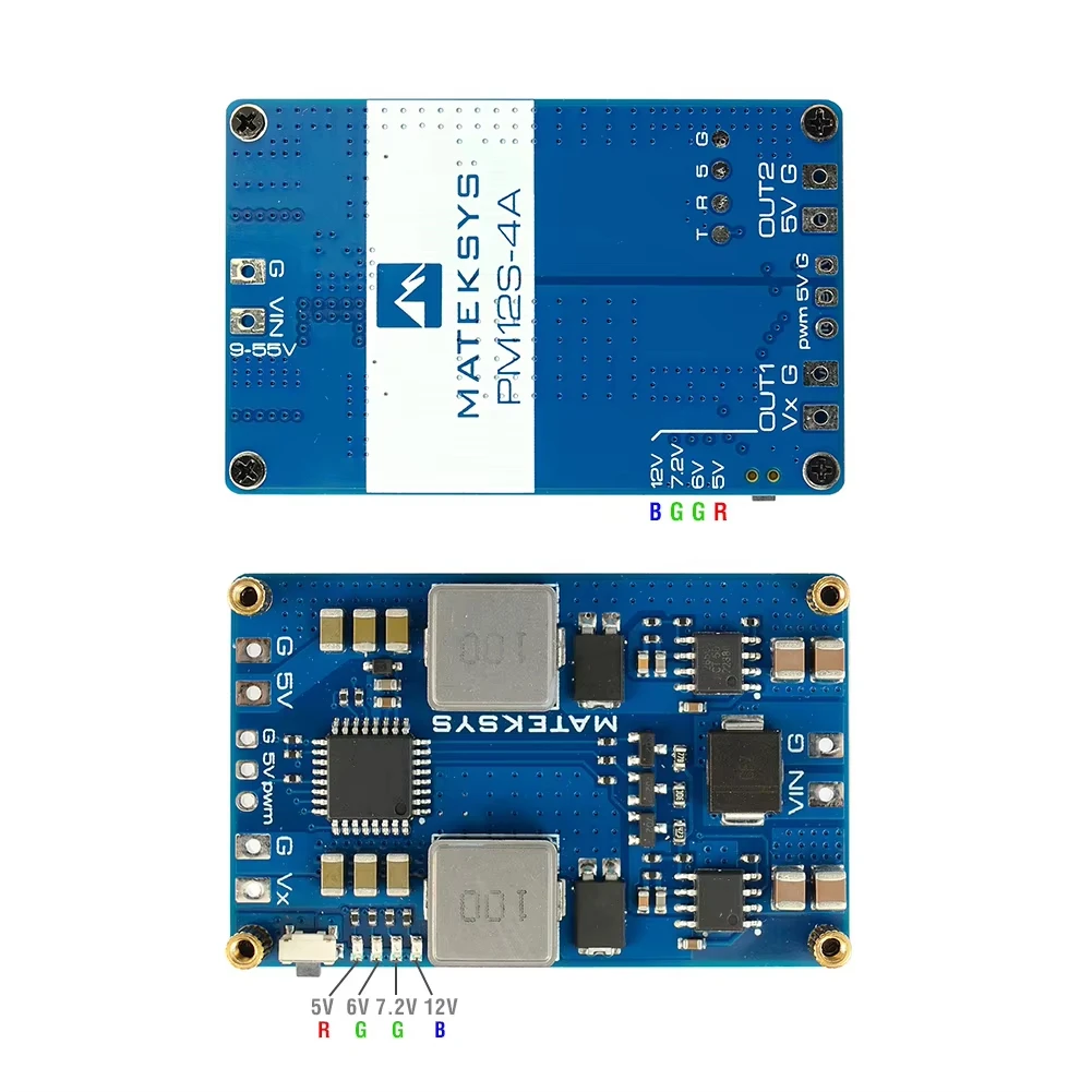MATEK PM12S‑4A UBEC Power Module IN Dual 4A BEC Voltage Regulator ForAirplane/Helicopter/Quadcopter
