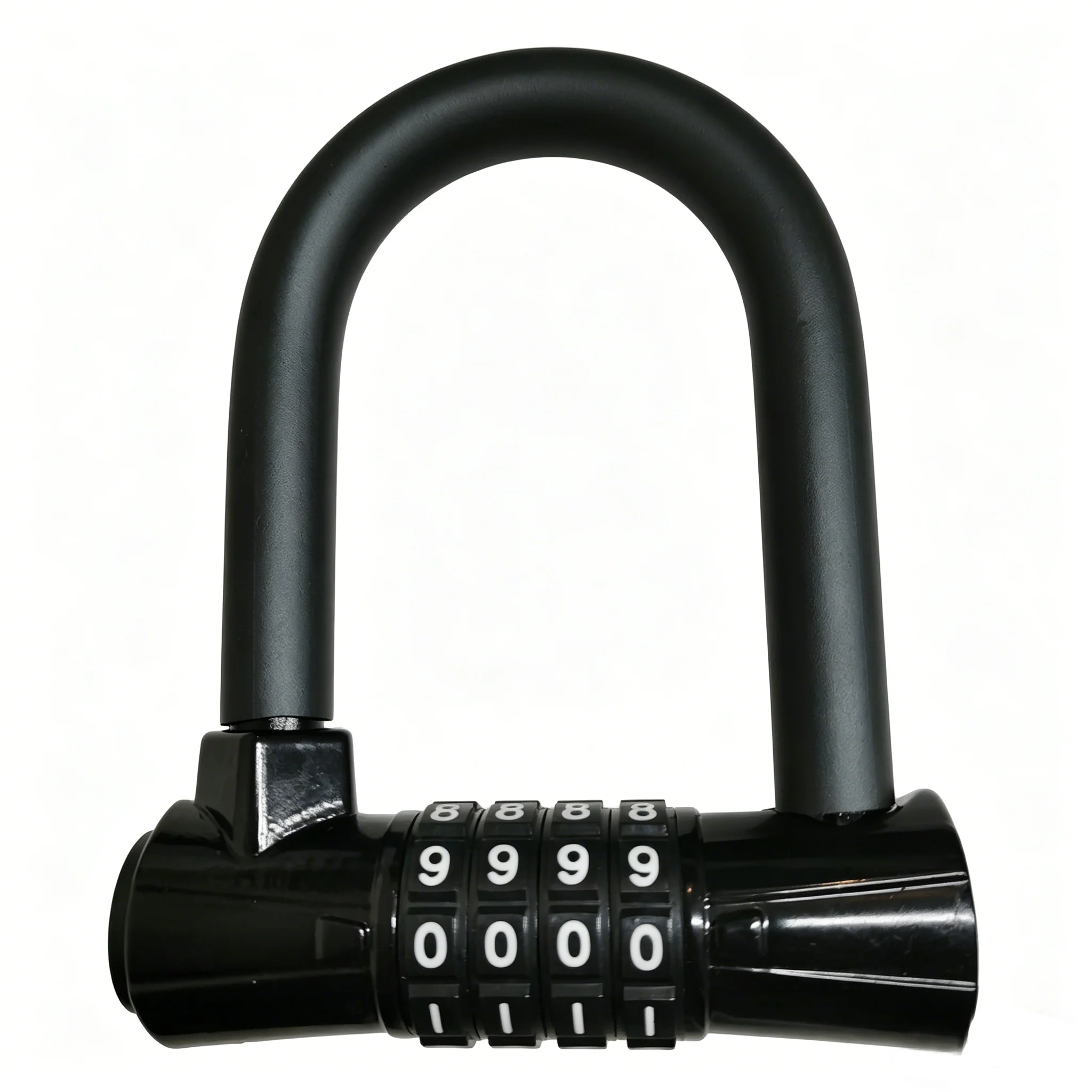 Bicycle Mini Anti-Theft Password 4 Digit Heavy Duty Steel U Lock With Eco-friendly PVC Sleeve Waterproof & Durable
