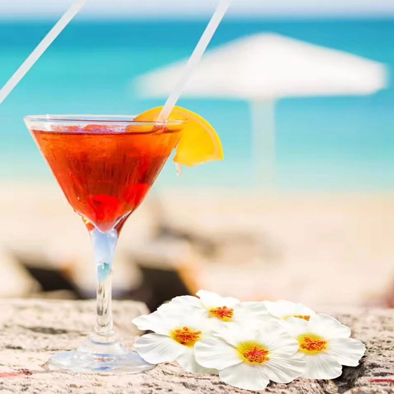 5/10 قطعة هاواي زهرة الكركديه الصيف الاستوائية الشاطئ حفلة عيد ميلاد الجدول الديكور DIY بها بنفسك الشعر ديكور الزفاف الزهور الاصطناعية