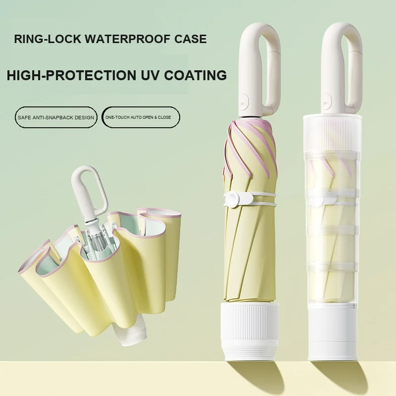 Reinforced Windproof Umbrella – Waterproof Ring Buckle, UV Coated Large Canopy, Thick Sun & Rain Umbrella for Heavy Rain