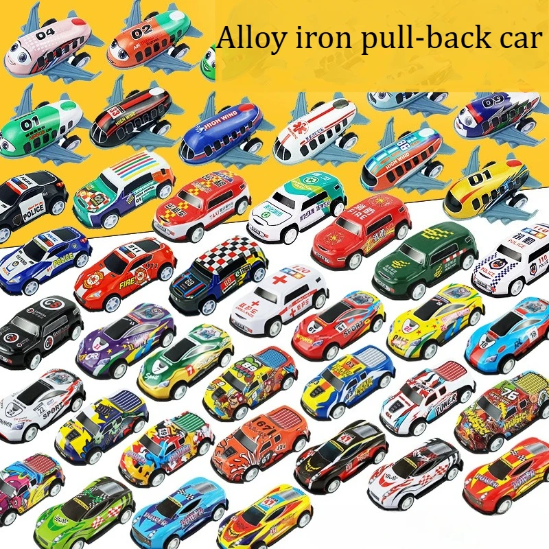 6.8CM104Short window racing pattern random pull-back alloy car mini simulation drop-resistant car children's toy car