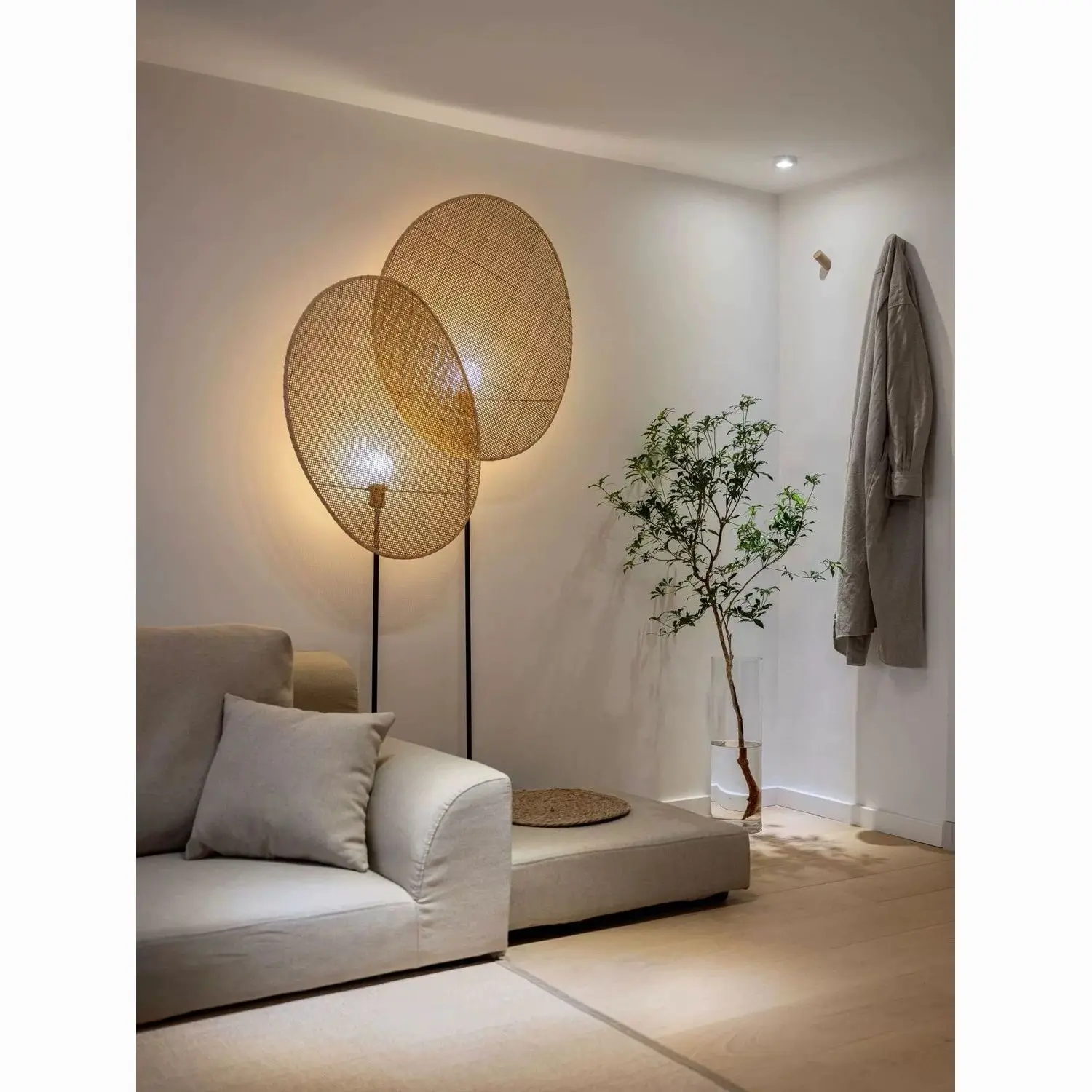 Floor lamp rattan homestay living room bedroom table lamp wall lamp decoration atmosphere