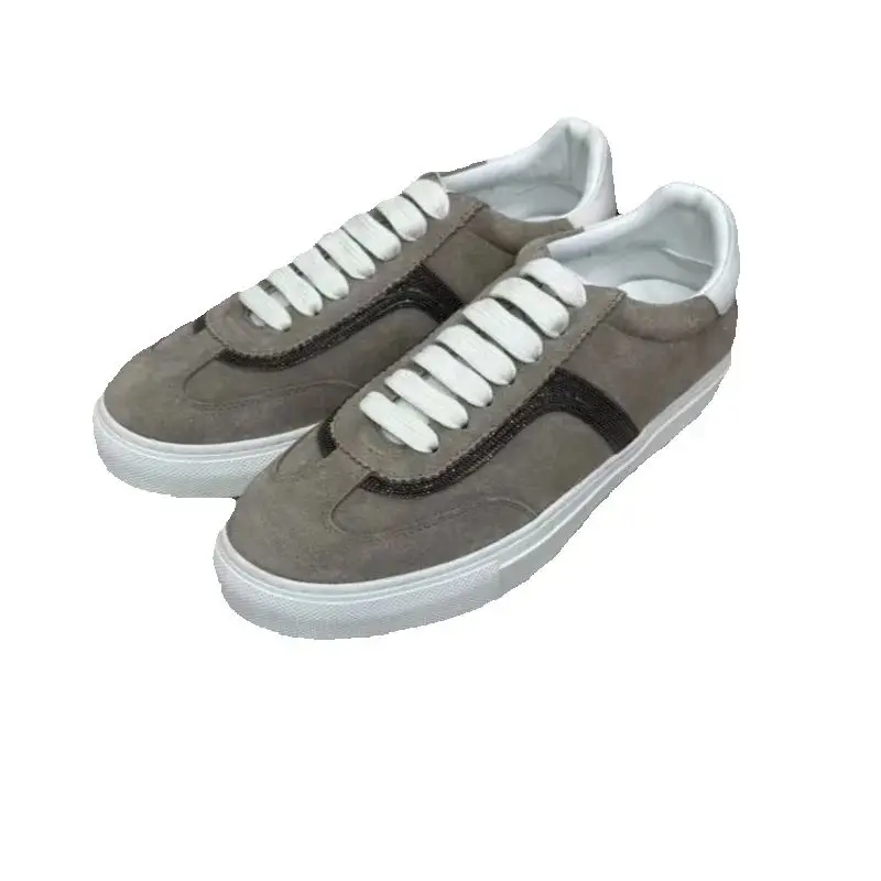 

Женские замшевые туфли на плоской подошве из натуральной кожи с круглым носком, весна-осень 2023, удобная повседневная обувь на плоской подошве для женщин