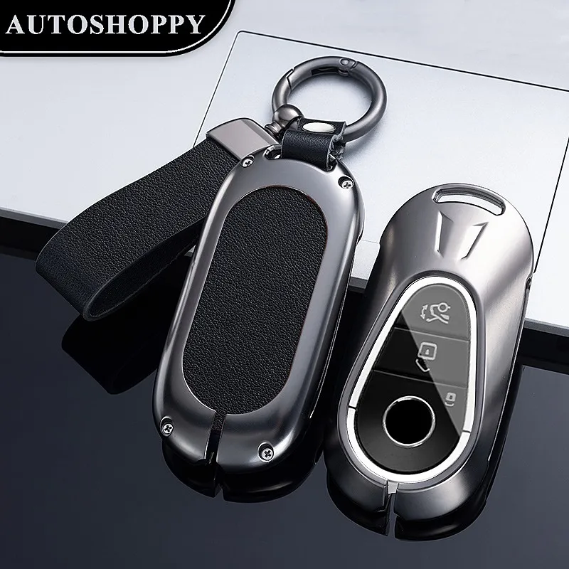 

Zinc Alloy Car Key Case For Mercedes Benz C /S Class W223 W206 S350L S400L S450L S500L 2022 2023 Fob Suede Protector Accessories