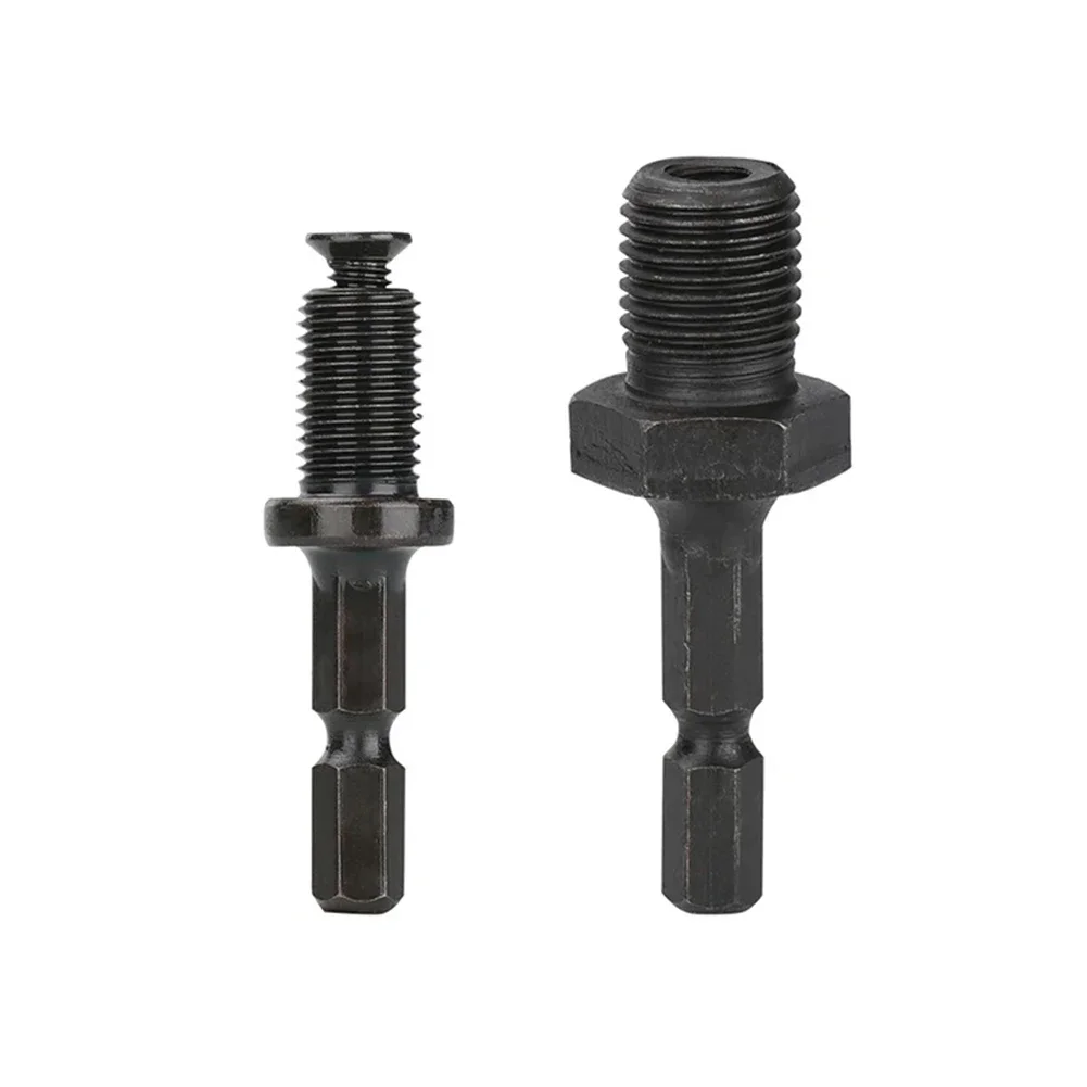 1/2Pcs Drill Chuck Adapter Hex Shank To 1/2 3/8Inch Male Thread For Drills Power Tool Parts Accessories