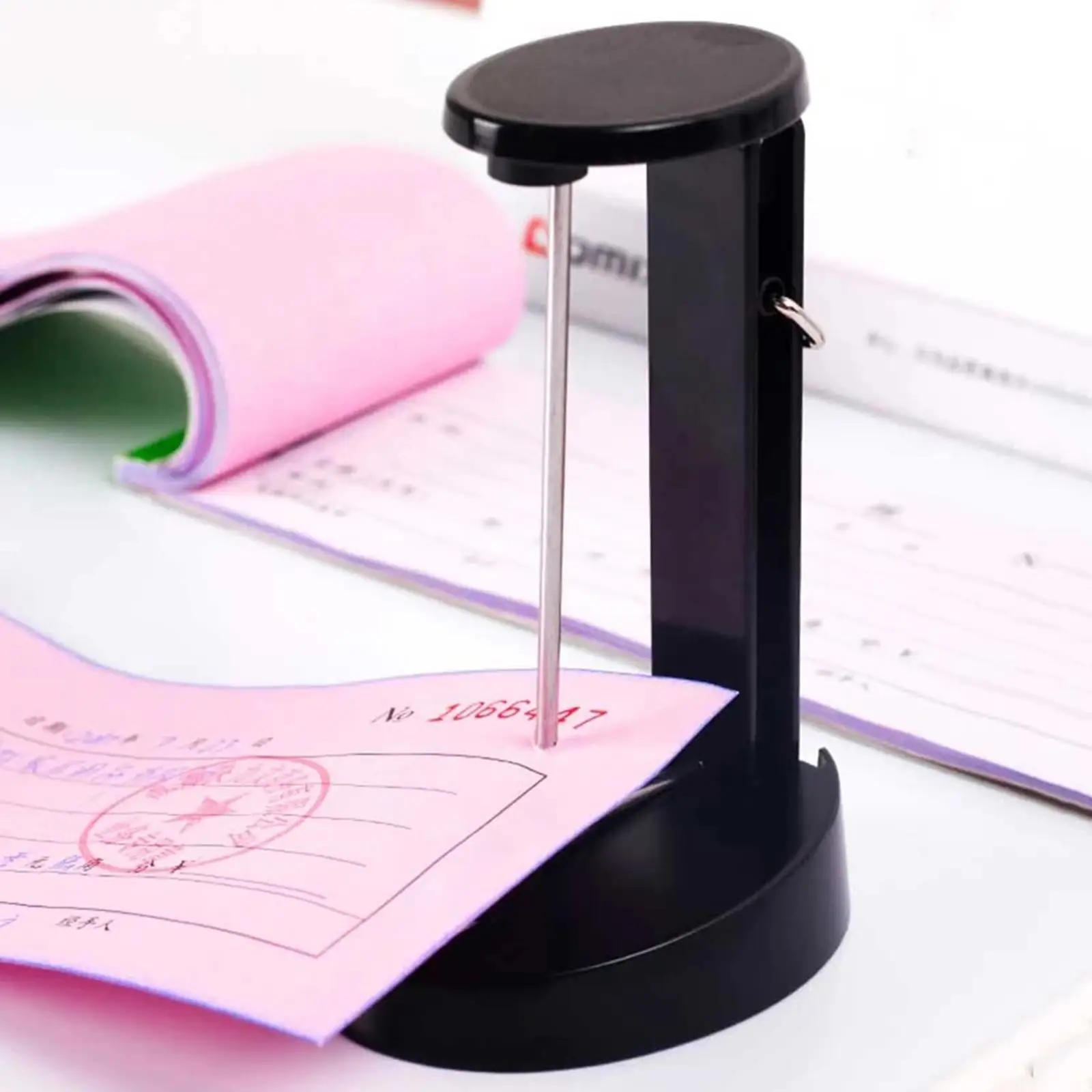 Portable Receipt Holder with cover Ticket Fork Stand for Desk Kitchen Ticket Window