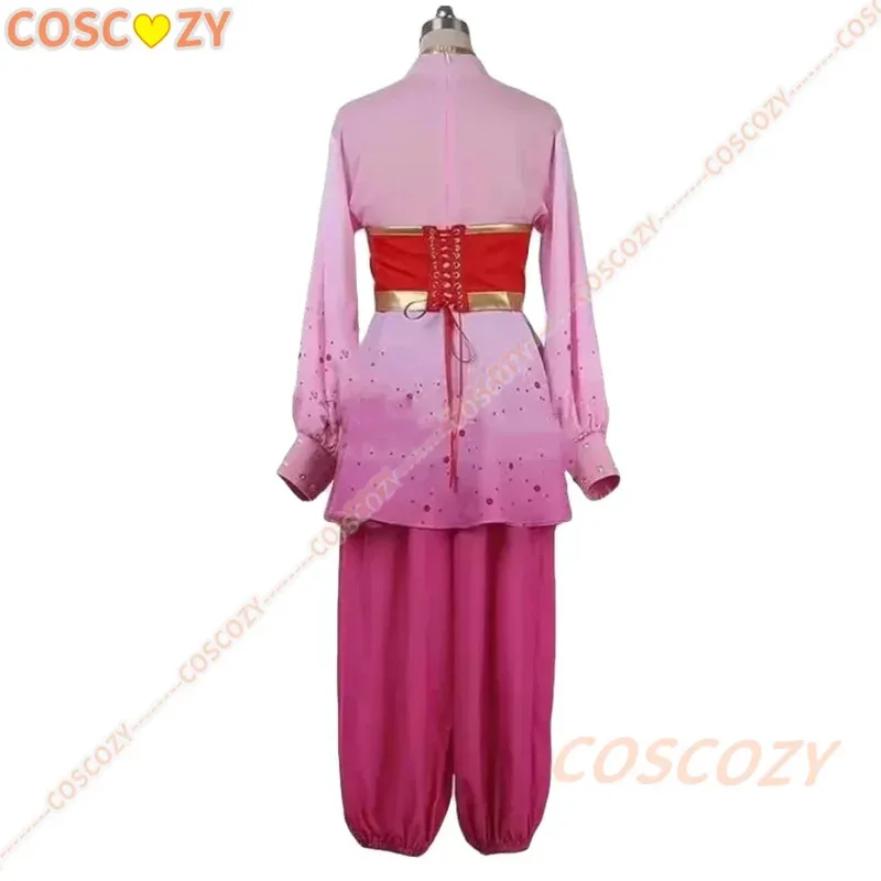 Anime Ranma Shampoo Cosplay Costume Wig  ½ Women Cheongsam Style Stand Up Collar Long Sleeves Shirt Tube Top Pants Custom Size