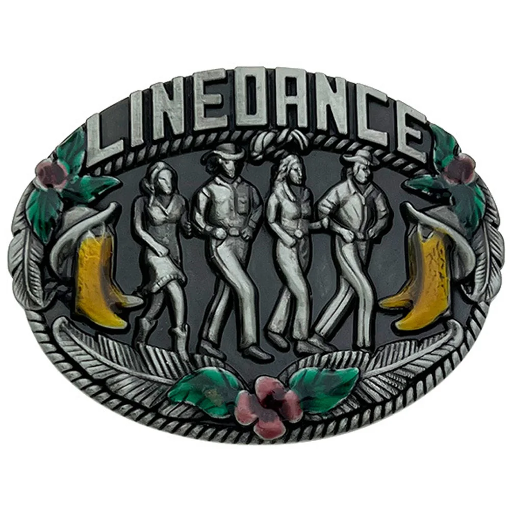 

Western Dancers Belt Buckle for Men Cowboys Linedance Design Oval Metal Ebillas Para Cinturones Hombre Dropshipping