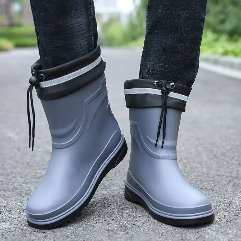 men's-knee-high-rain-boots-one-piece-injection-molding-waterproof-non-slip-wear-resistant-outdoor-fishing-footwear