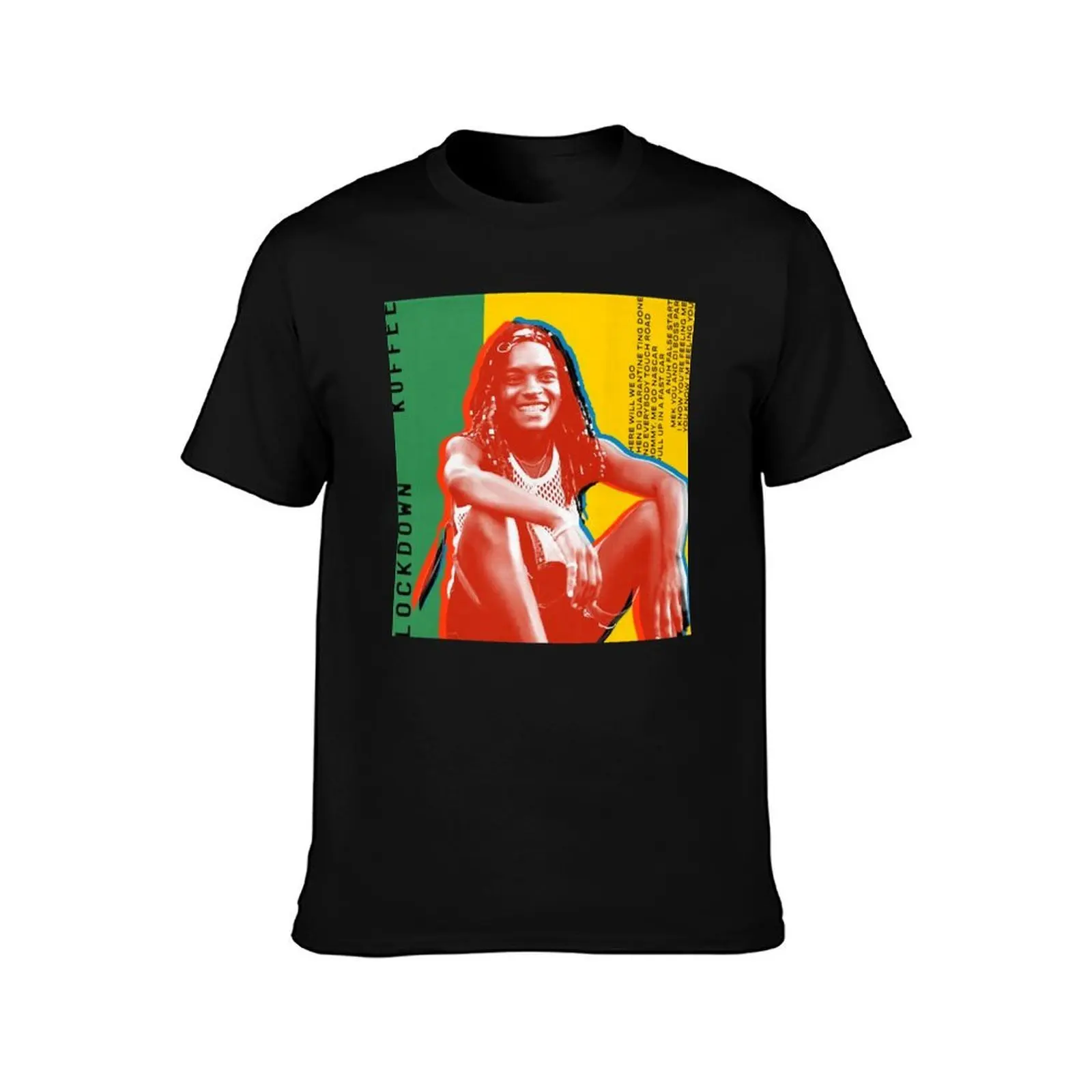 Lockdown Koffee T-Shirt, Summer Casual Cotton Tee, Oversized Streetwear Tops, Vintage Graphic Print, Loose Fit Short Sleeve